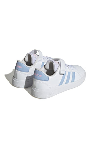 Sneakers Bianche e Celesti Adidas Grand Court 2.0 El K