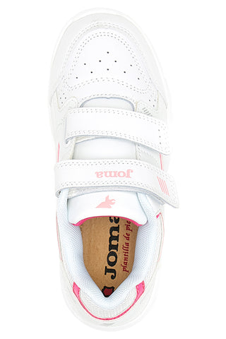 Joma W. School Jr. Weiße und rosa Turnschuhe