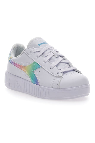 Sneakers Bianche e Arcobaleno Diadora Game Step PS