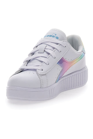 Sneakers Bianche e Arcobaleno Diadora Game Step PS