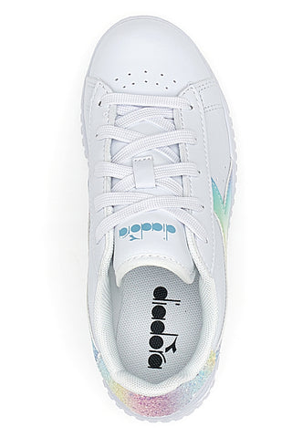 Sneakers Bianche e Arcobaleno Diadora Game Step PS