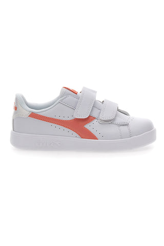 Weiße Turnschuhe mit Klettverschluss Diadora Game Step P PS Girl