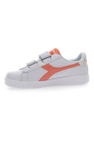 Sneakers Bianche con Velcro Diadora Game Step P PS Girl