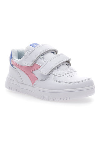 Sneakers Bianche con Logo Rosa Diadora Raptor Low Ps
