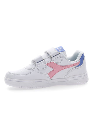 Sneakers Bianche con Logo Rosa Diadora Raptor Low Ps