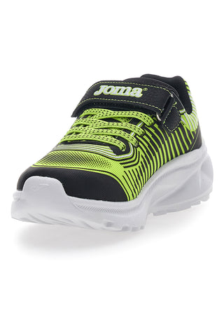 Schwarze und lindgrüne Turnschuhe mit Lichtern Joma Aquiles Jr 2411