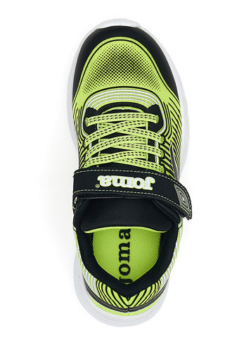 Schwarze und lindgrüne Turnschuhe mit Lichtern Joma Aquiles Jr 2411