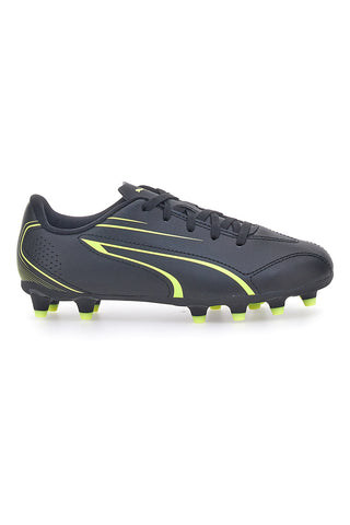 Schwarze Fußballschuhe mit Seitenfries Puma Vitoria Fg/Ag Jr