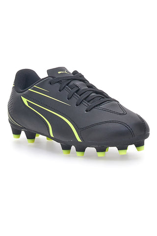 Schwarze Fußballschuhe mit Seitenfries Puma Vitoria Fg/Ag Jr