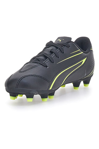 Schwarze Fußballschuhe mit Seitenfries Puma Vitoria Fg/Ag Jr