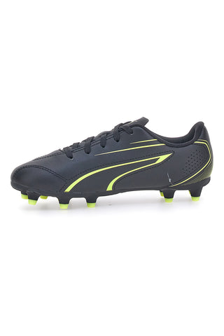 Schwarze Fußballschuhe mit Seitenfries Puma Vitoria Fg/Ag Jr