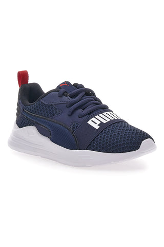 Blaue Turnschuhe mit Logo vorne Puma Wired Run Pure Ps