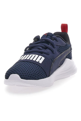 Blaue Turnschuhe mit Logo vorne Puma Wired Run Pure Ps