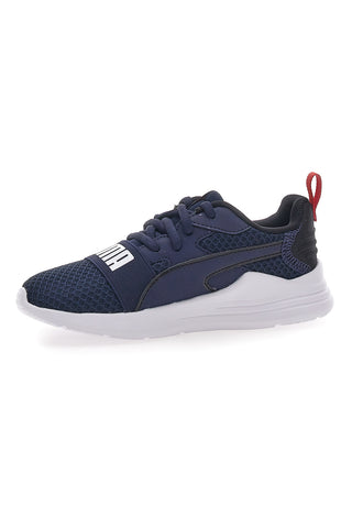 Blaue Turnschuhe mit Logo vorne Puma Wired Run Pure Ps