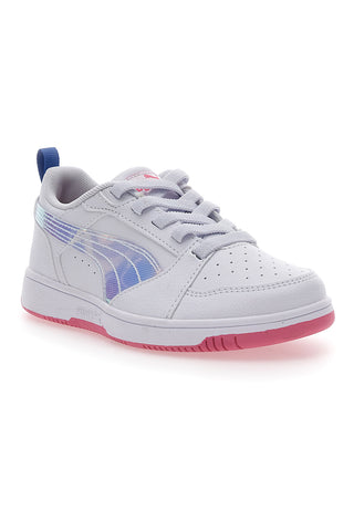 Sneakers Bianche e Rosa Con Fascia Laterale Puma Rebound V6 Lo Deep Ac Ps