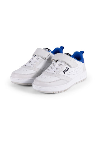 Weiße Fila Rega Kinder-Sneaker mit Klettverschluss