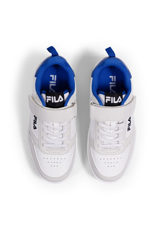 Weiße Fila Rega Kinder-Sneaker mit Klettverschluss