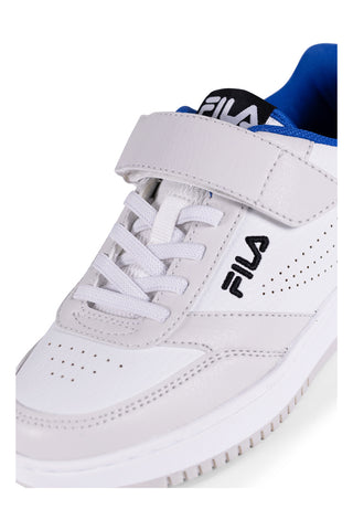 Weiße Fila Rega Kinder-Sneaker mit Klettverschluss