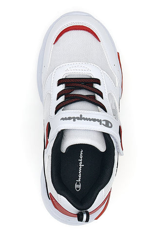 Weiße und rote Turnschuhe mit Lichtern Champion Wave B PS
