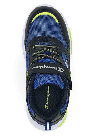 Schwarze und blaue Turnschuhe mit Lichtern Champion Wave B PS