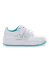 Weiße und blaue Turnschuhe mit Plateau Champion Rebound Abstract G Ps