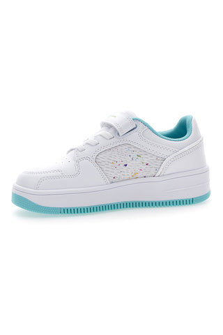 Weiße und blaue Turnschuhe mit Plateau Champion Rebound Abstract G Ps