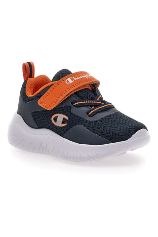 Blaue und orangefarbene First Steps Champion Sofety Evolve B TD-Sneaker