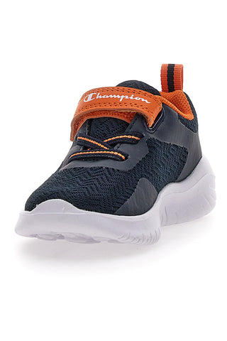 Blaue und orangefarbene First Steps Champion Sofety Evolve B TD-Sneaker