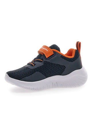 Blaue und orangefarbene First Steps Champion Sofety Evolve B TD-Sneaker