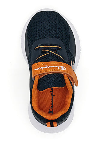 Blaue und orangefarbene First Steps Champion Sofety Evolve B TD-Sneaker