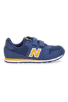 Blaue und gelbe Sneakers mit Doppelriemen New Balance 500