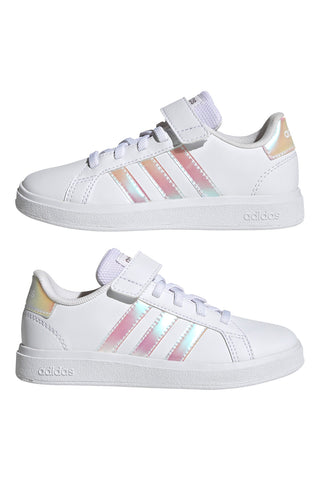 Sneakers Bianche Con Strappo in Velcro Adidas Grand Court 2 El