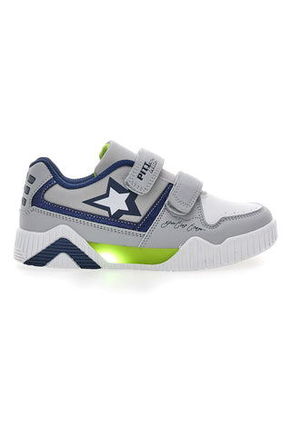 Graue und blaue Turnschuhe mit Lichtern Pitt Kids 22695
