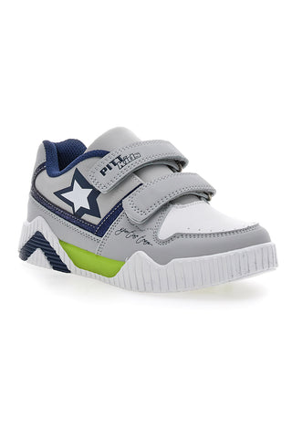 Graue und blaue Turnschuhe mit Lichtern Pitt Kids 22695