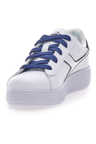 Weiße und blaue Turnschuhe Diadora Game Step P Sparkly Ps