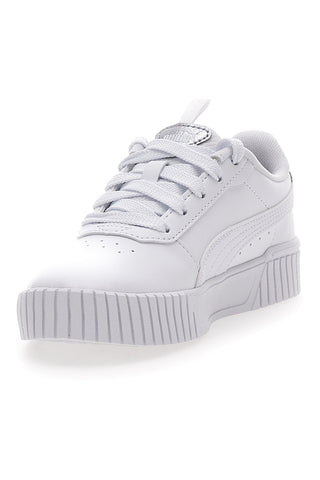 Sneakers Bianche e Argento Platform Puma Carina 2.0 Pop Up Mtllcs Ps