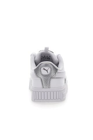 Sneakers Bianche e Argento Platform Puma Carina 2.0 Pop Up Mtllcs Ps