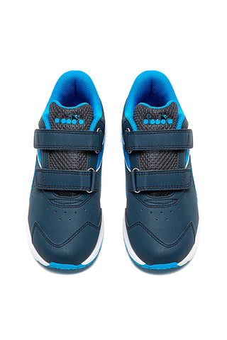 Schwarz-blaue Sneakers mit Klettverschluss DIADORA FALCON 4 SL JR V