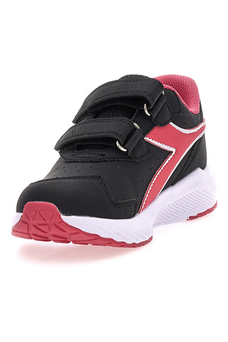 Schwarz-rosa Sneaker mit Klettverschluss DIADORA FALCON 4 SL JR V