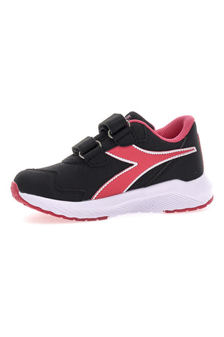 Schwarz-rosa Sneaker mit Klettverschluss DIADORA FALCON 4 SL JR V