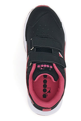 Schwarz-rosa Sneaker mit Klettverschluss DIADORA FALCON 4 SL JR V