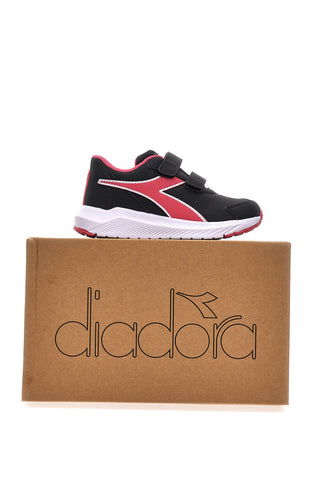 Schwarz-rosa Sneaker mit Klettverschluss DIADORA FALCON 4 SL JR V