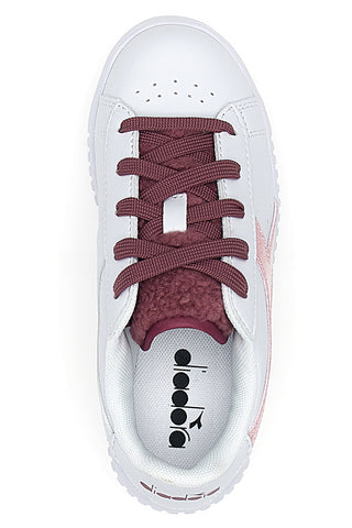Weiße Sneakers mit roten Schnürsenkeln DIADORA GAME STEP P PS FLUFFY