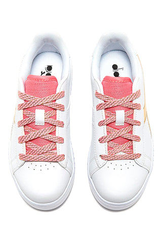 Weiße und rosa Turnschuhe DIADORA GAME STEP P PS GLITCH