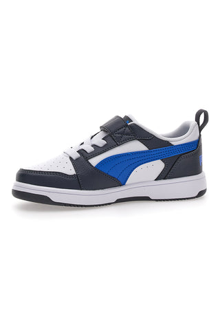 Sneakers Bianche e Nere Con Fascia Laterale Puma Rebound V6 Lo Ac Ps