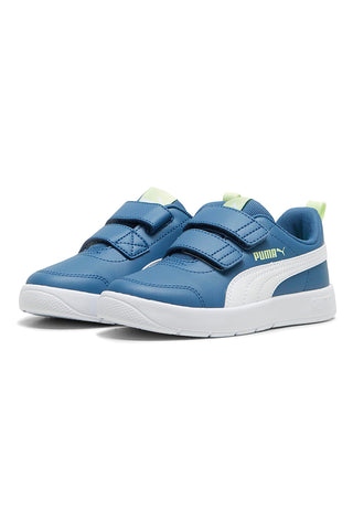 Sneakers Blu e Bianche con Velcro Puma COURTFLEX V3 V PS