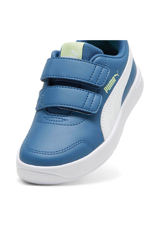 Sneakers Blu e Bianche con Velcro Puma COURTFLEX V3 V PS