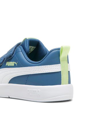 Sneakers Blu e Bianche con Velcro Puma COURTFLEX V3 V PS