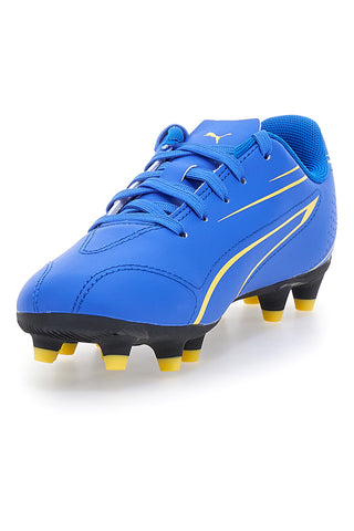 Blaue und gelbe Fußballschuhe Puma Vitoria Fg/Ag Jr