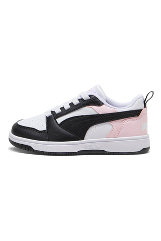 Sneakers bianche, nero, rosa Puma Rebound V6 LO PS